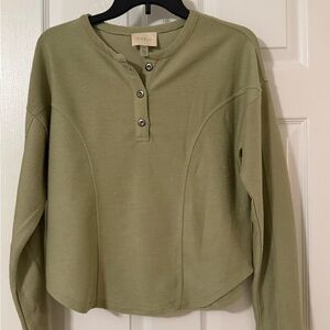 Cupio Sage Long Sleeve Top